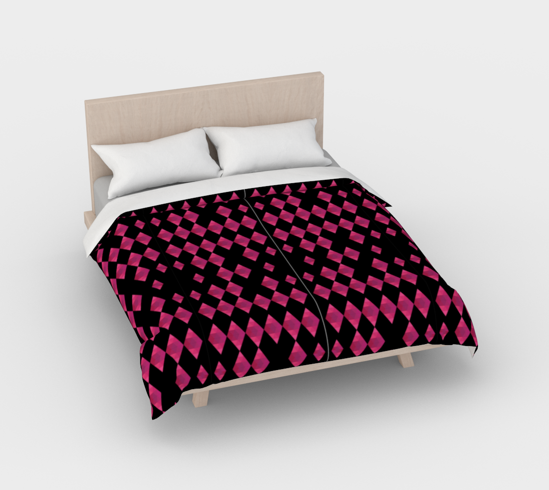 Classic Pink Diamond Duvet Cover preview #2