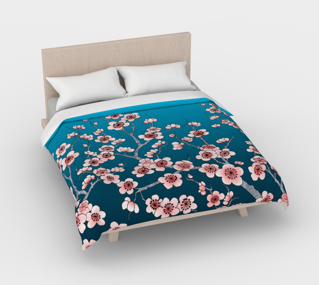 Aperçu de Plum Blossom, ombré teal 2 #3