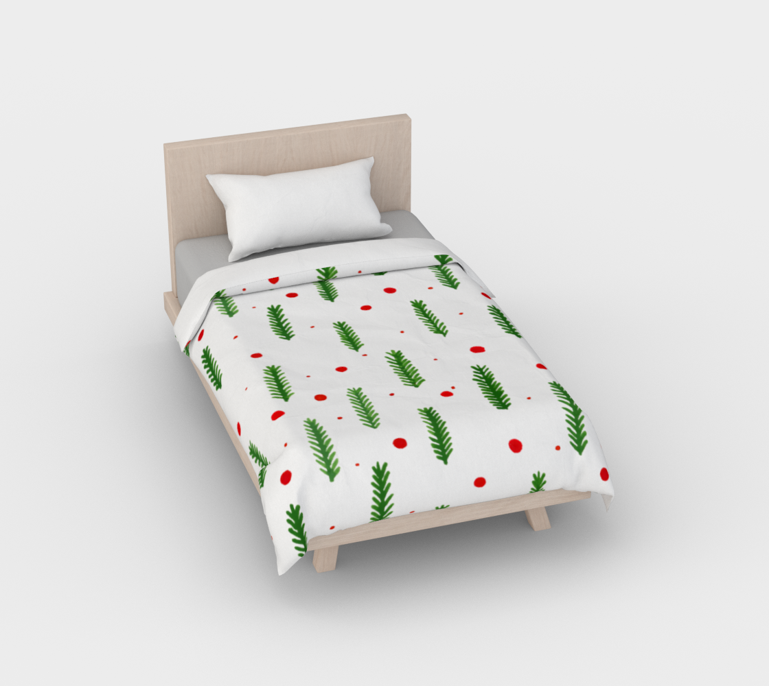 Christmas branches and berries duvet cover aperçu