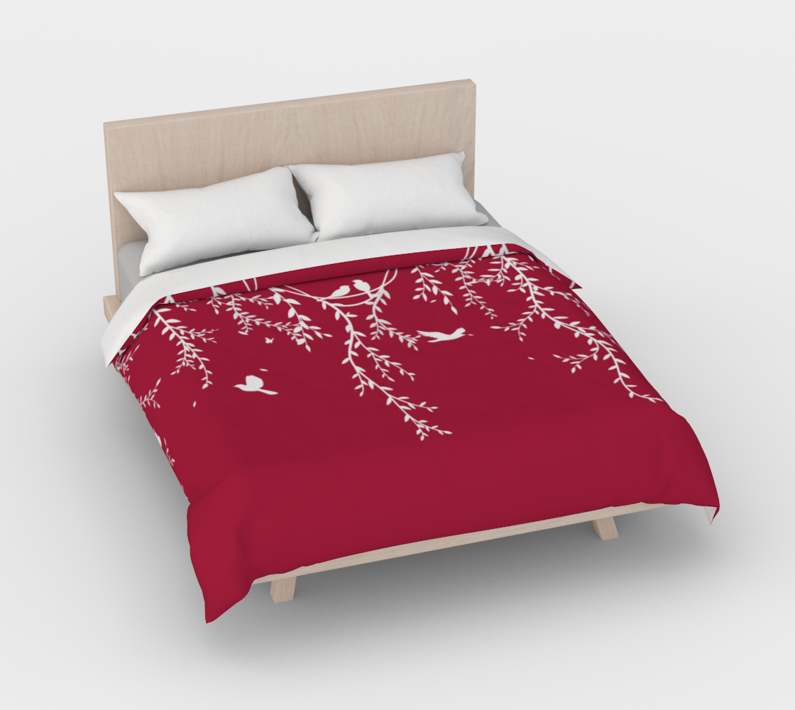 Linnut Burgundy Duvet Cover preview #3