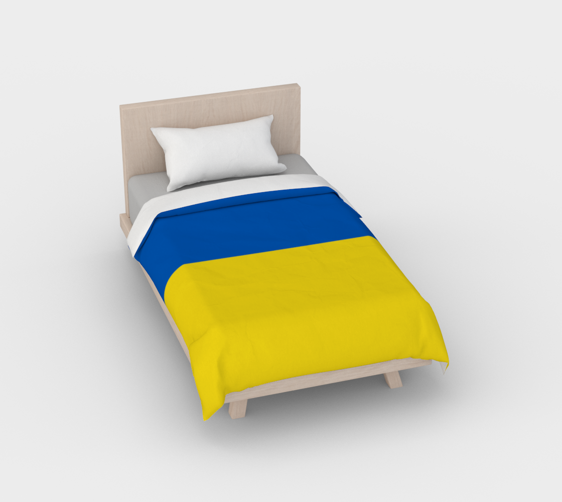 Aperçu de Flag of Ukraine in Blue Yellow Duvet Cover, AWSSG