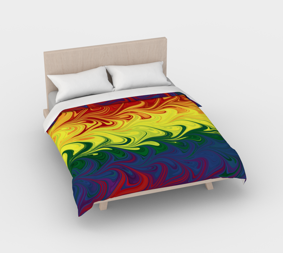Swirly Psychedelic Gay Pride Flag preview #2