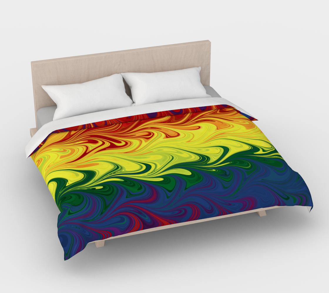 Swirly Psychedelic Gay Pride Flag thumbnail #5