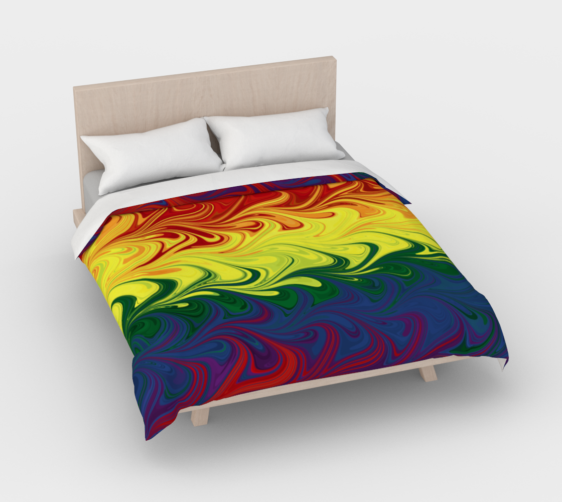 Swirly Psychedelic Gay Pride Flag thumbnail #4