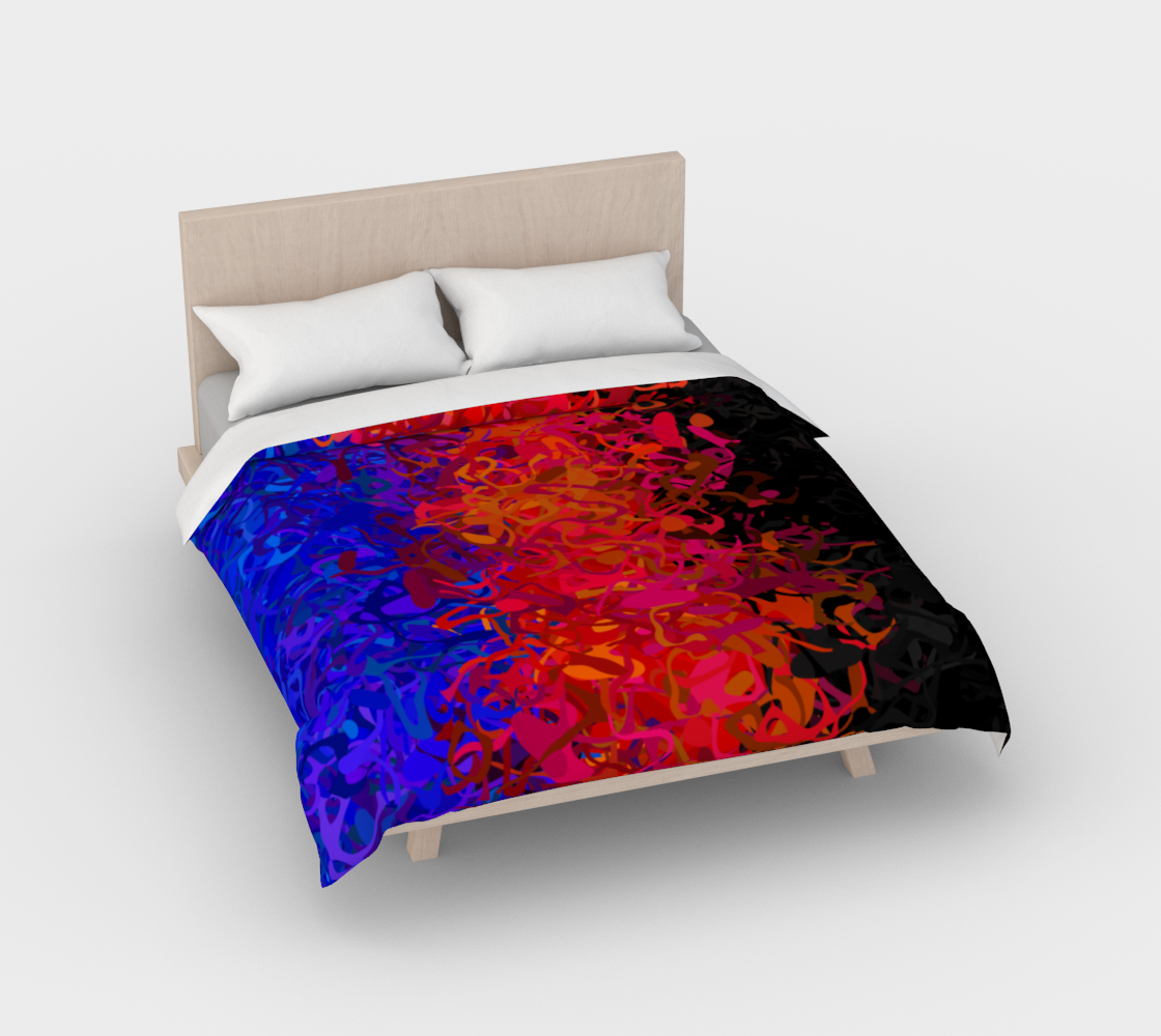 Psychedelic Funky Squiggly Abstract Polyamory Pride Flag 3D preview