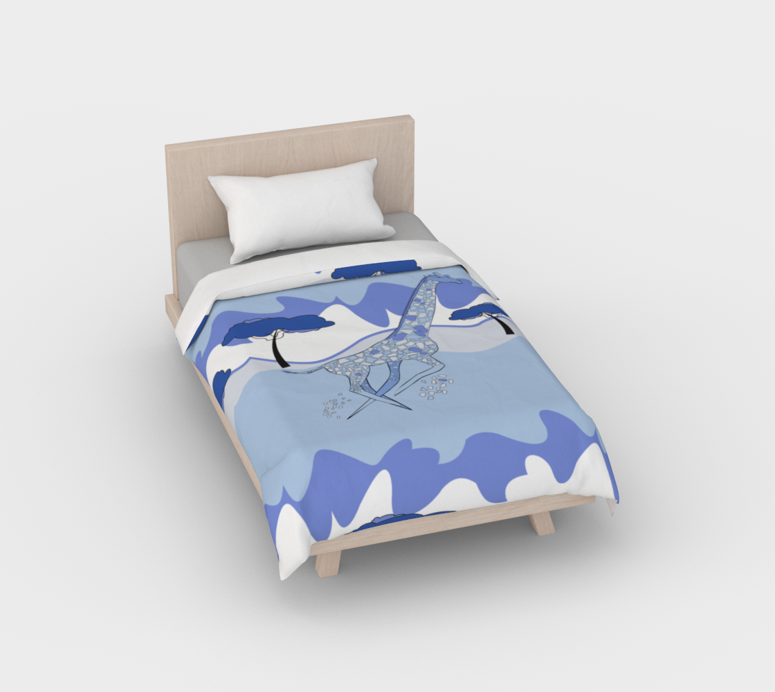 Running Giraffe Comforter Cover blue and purple preview