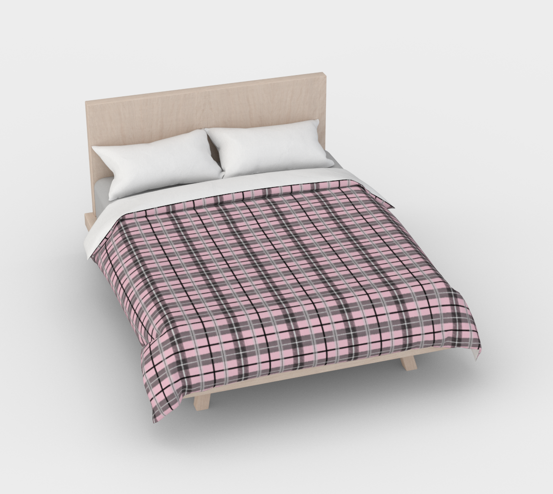 Pink and Grey Primitive Plaid preview #2