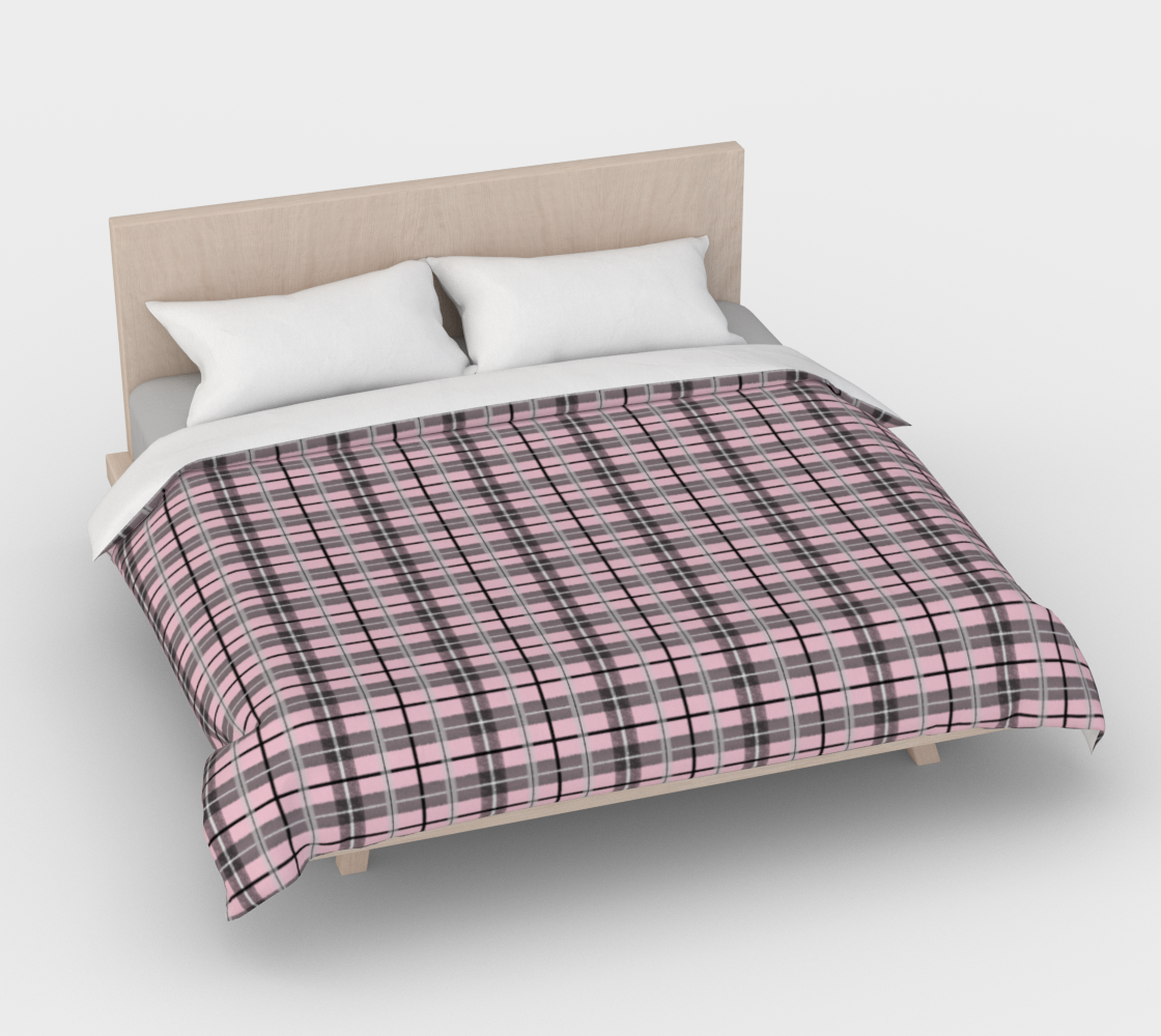 Pink and Grey Primitive Plaid preview #4