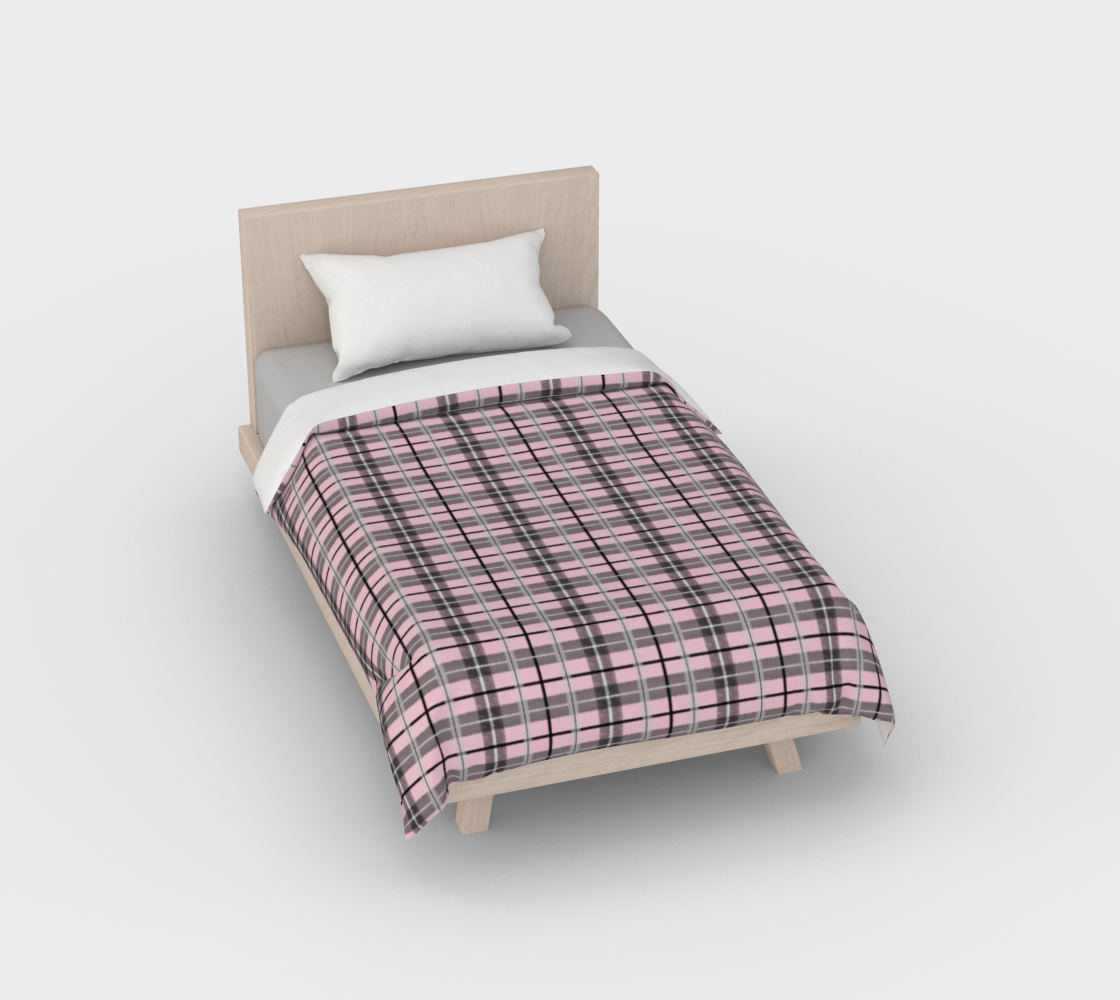 Pink and Grey Primitive Plaid preview #1