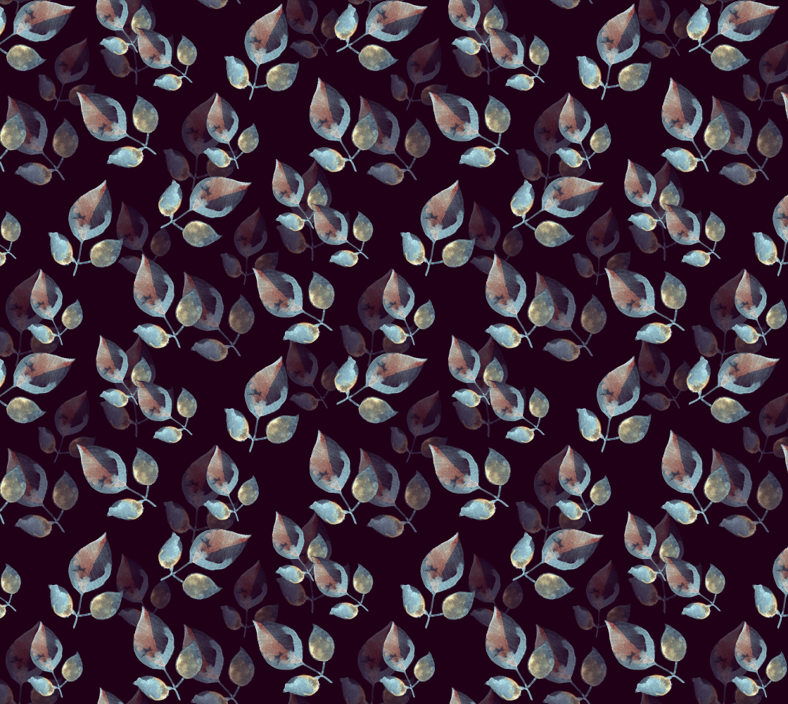 Pattern of leaves on balck preview