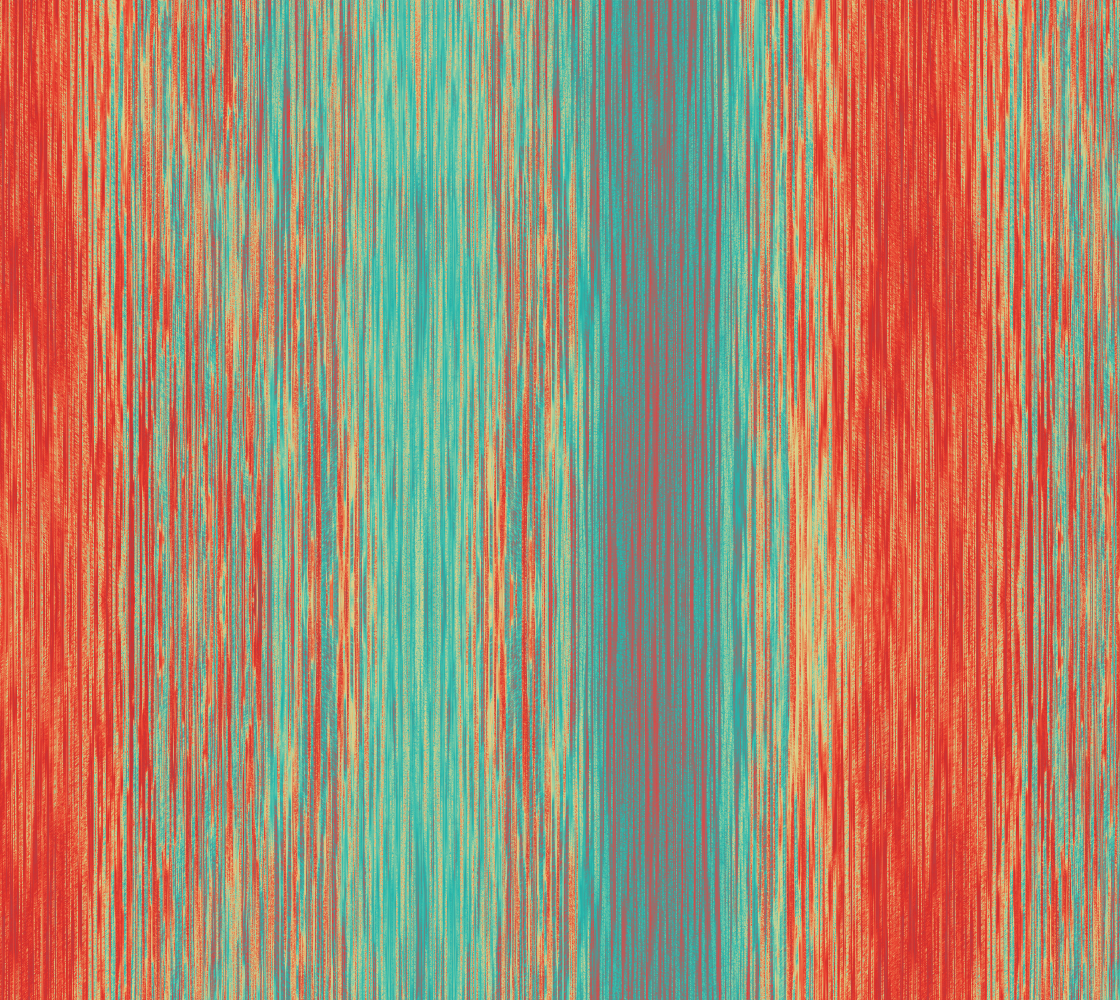 Aperçu de Coral Orange Teal Blended Lines Stripe Pattern