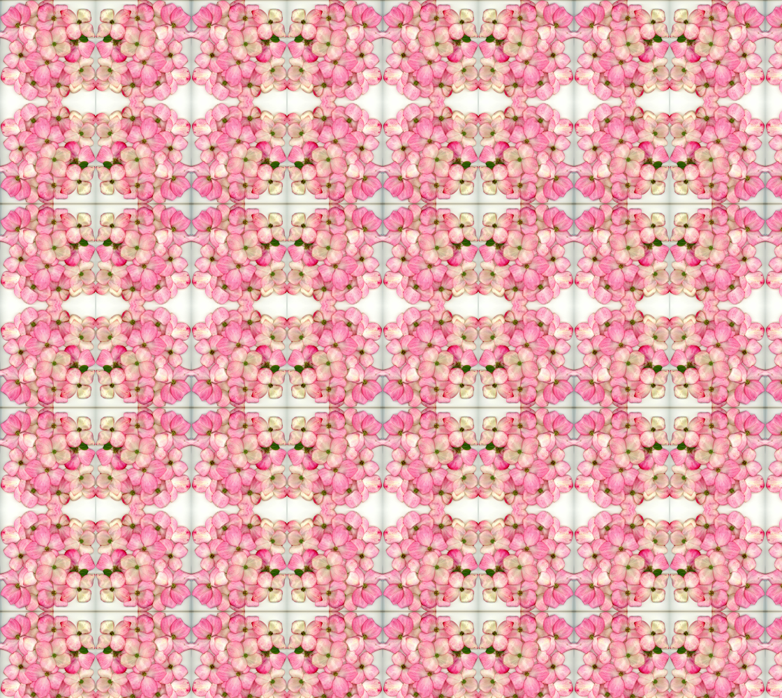 Fabric - Pink Dogwood*Floral Geometric Fabrics for Designers*Flower Designs  Miniature #1