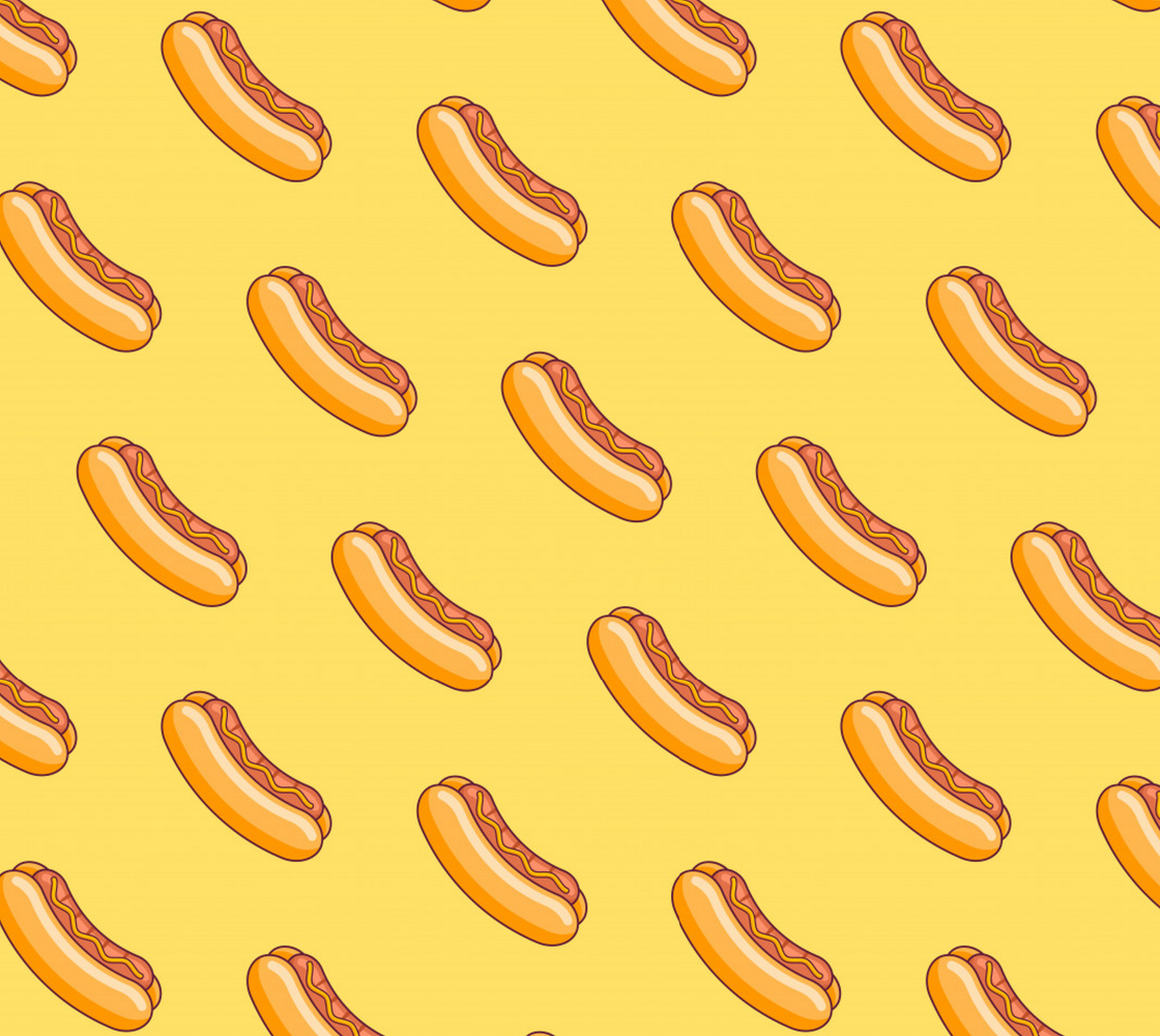 Aperçu de Hot Dogs on Yellow Background