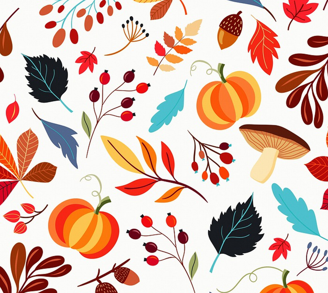 Aperçu de Colorful Fall Leaves, Pumpkin, Mushrooms