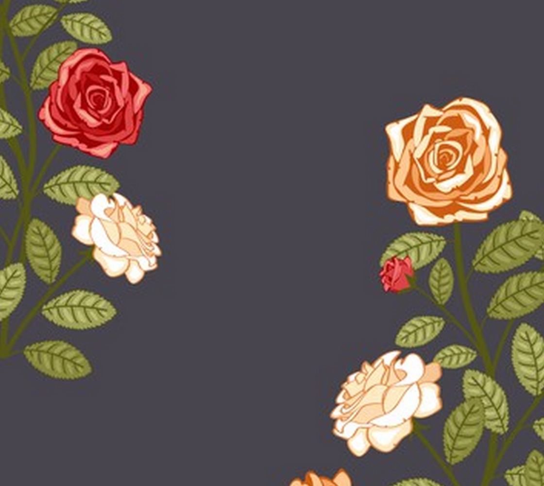 Aperçu de Vintage Floral  Roses Fabric