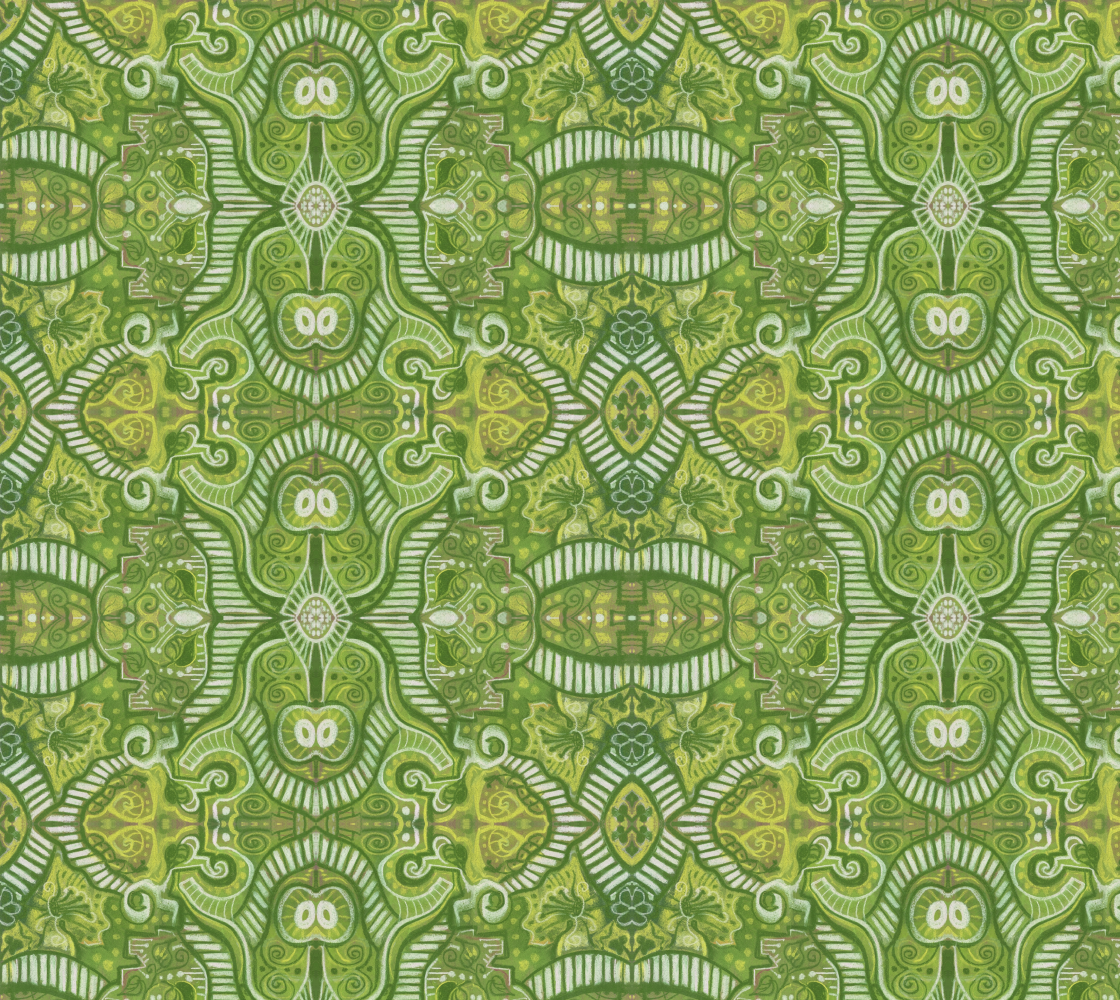 Apple Stripes Bohemian Arabesque Pattern Chartreuse Green Yellow preview