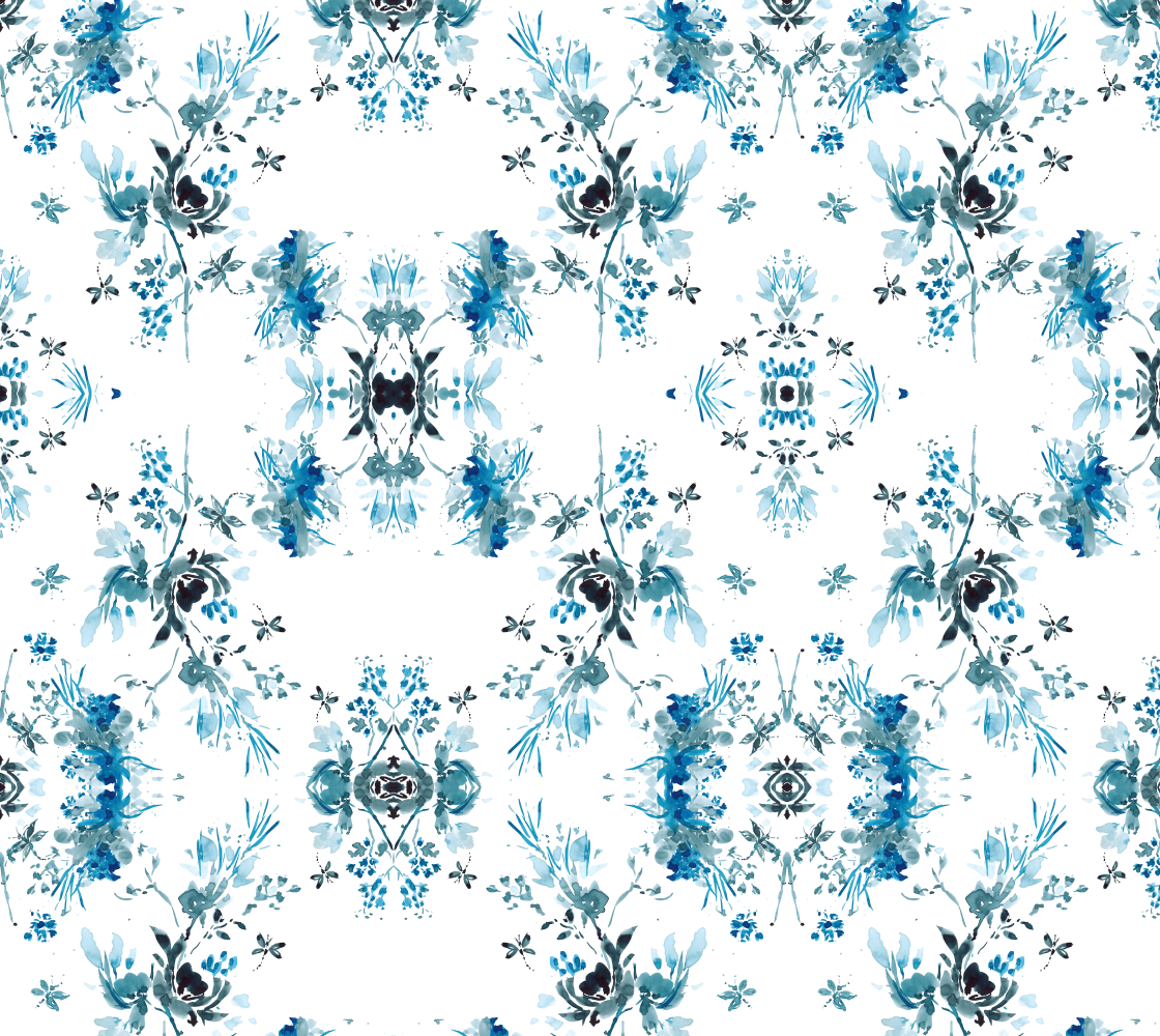 Blue Dragonfly Mirror Fabric preview
