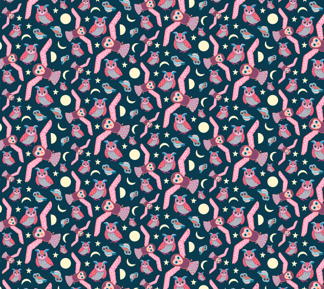 Night Owls Fabric preview