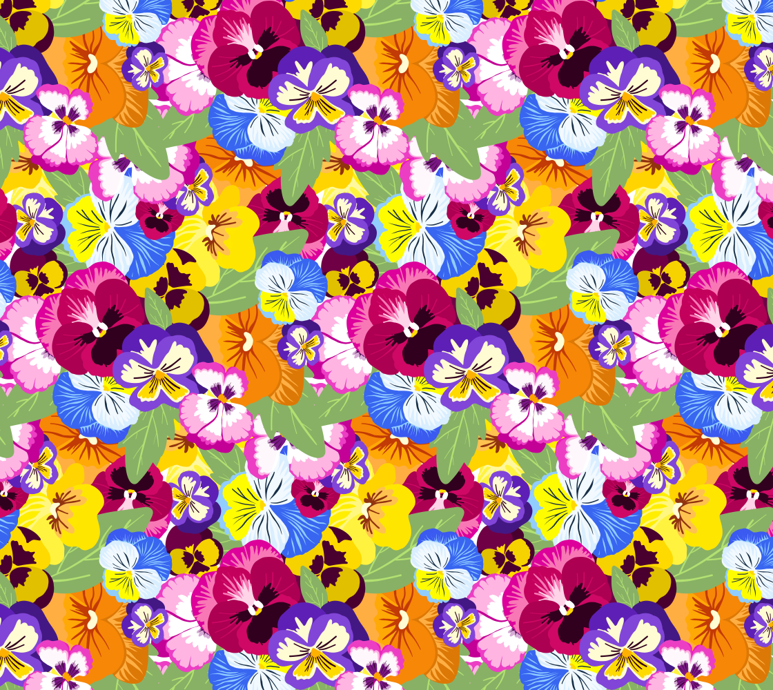 Pansies Fabric preview