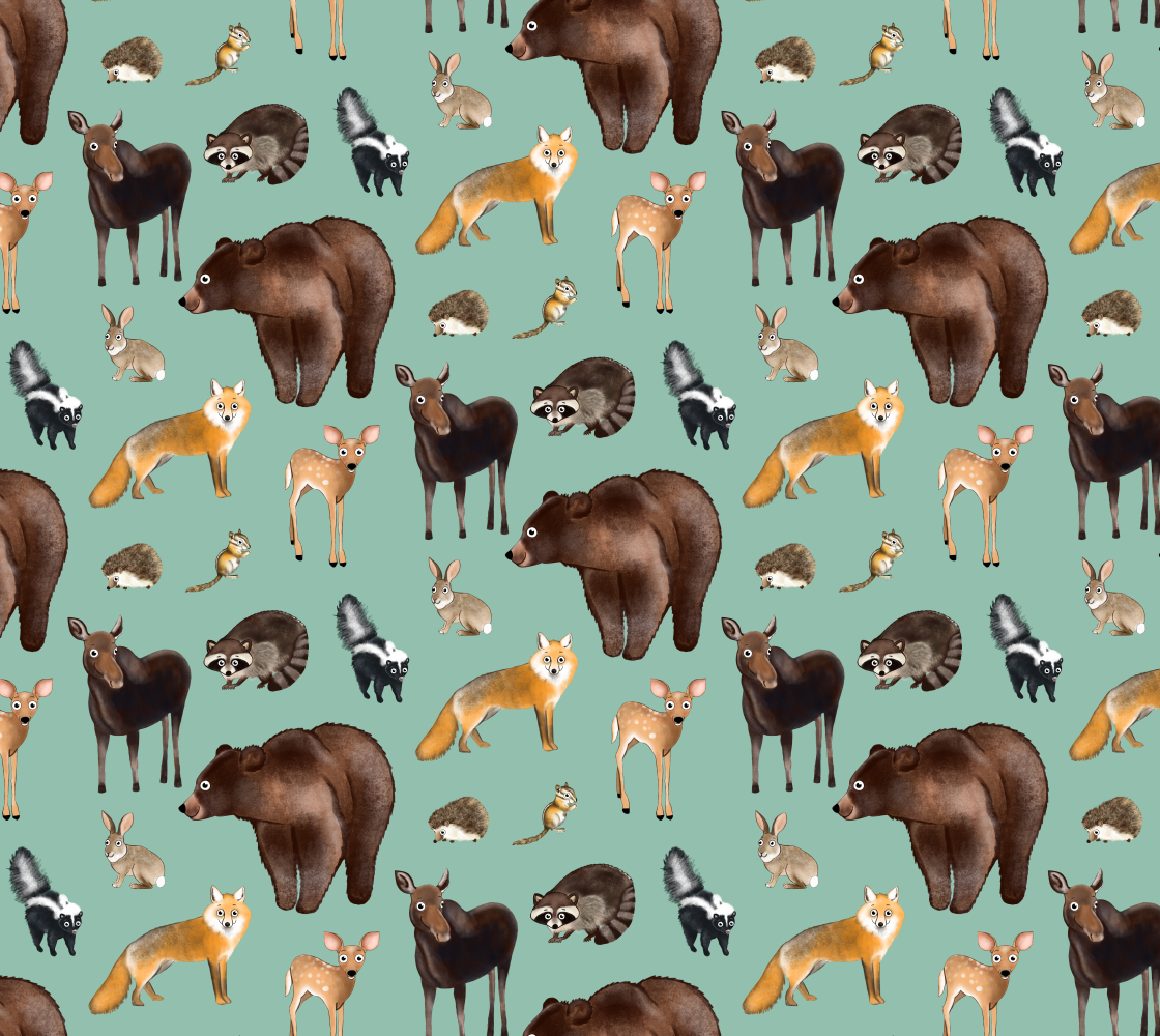 Woodland Creatures Fabric 1 preview