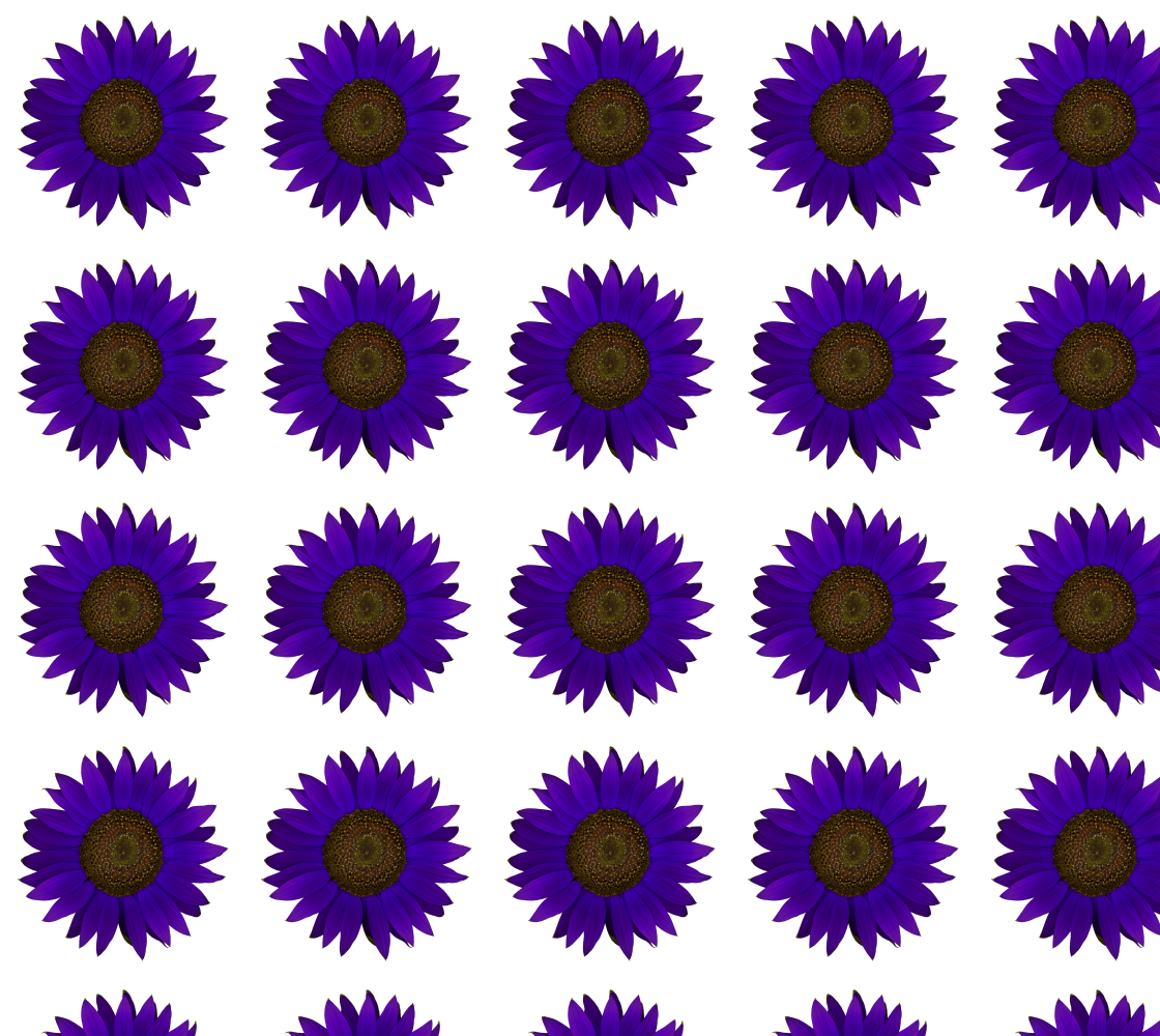 Fabric * Purple Sunflower  Miniature #1