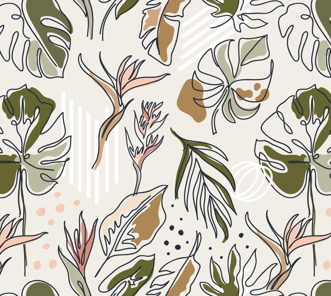 Sophisticated Earth Tone Floral and Leaves preview