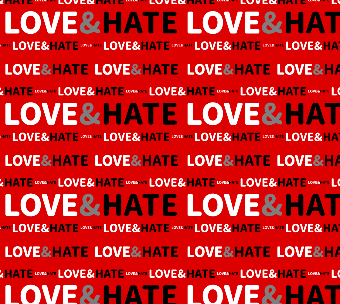 Love and Hate Typographic Design Pattern preview