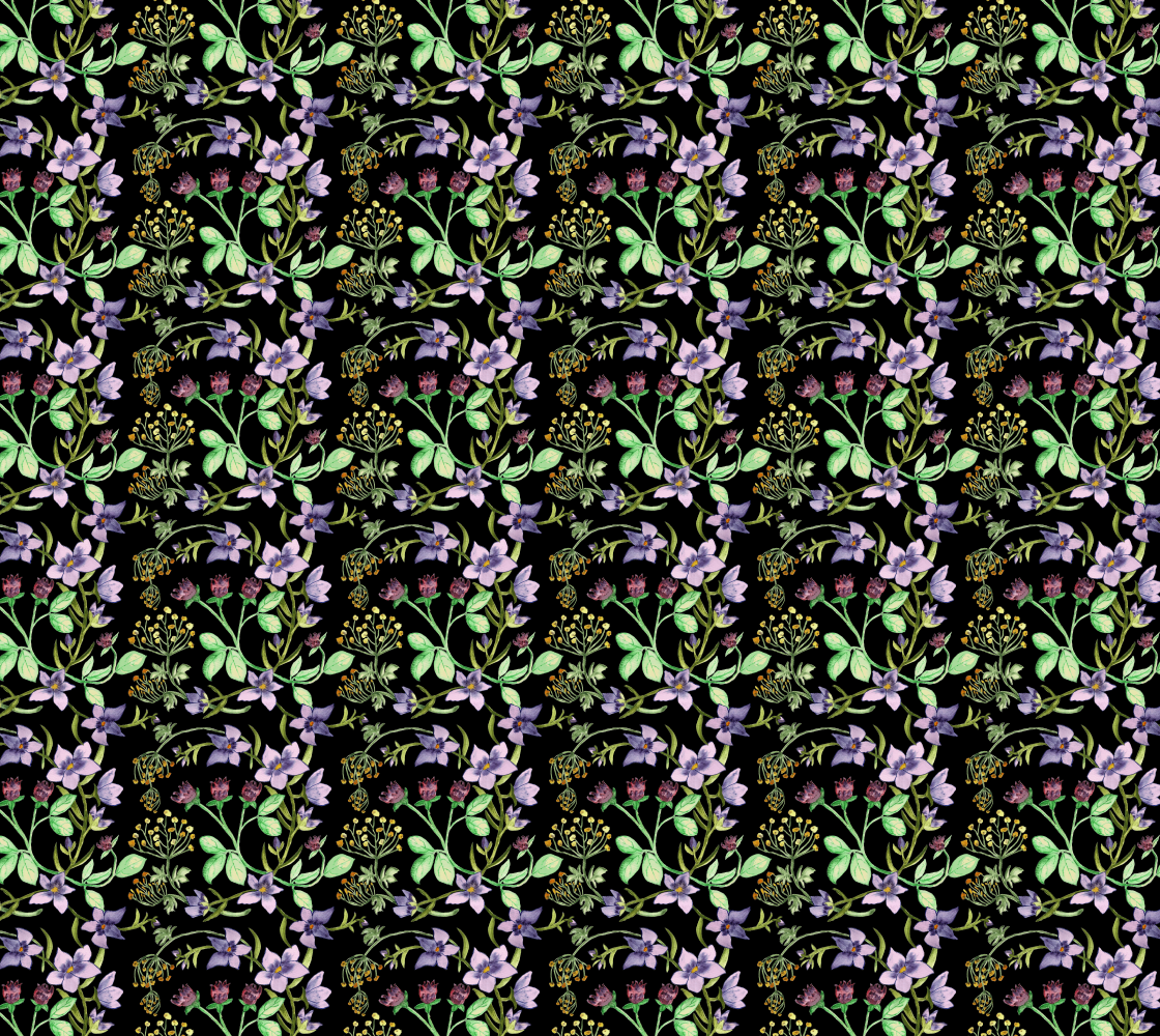 Aperçu de Watercolor Violet Wild Flowers