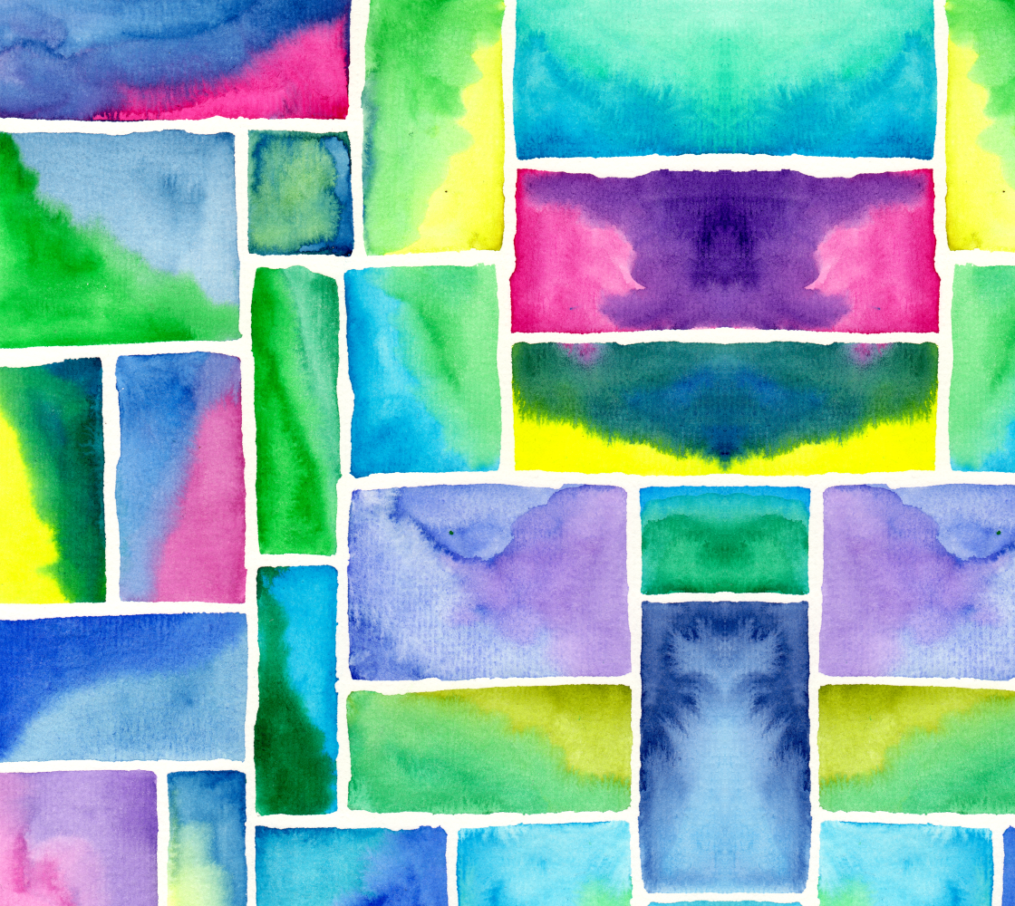 Aperçu de Colorful Squares Pattern Fabric