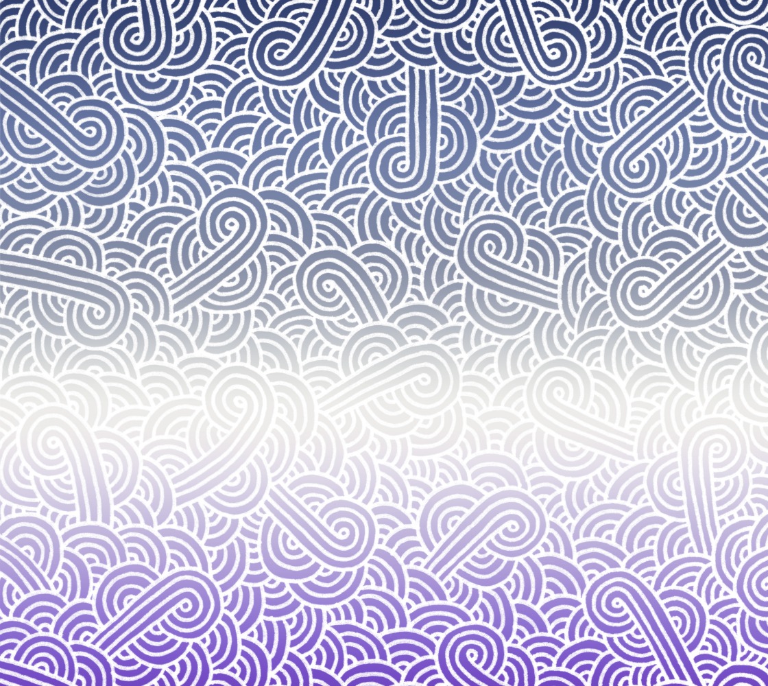 Ombré butch lesbian colours and white swirls doodles Fabric preview