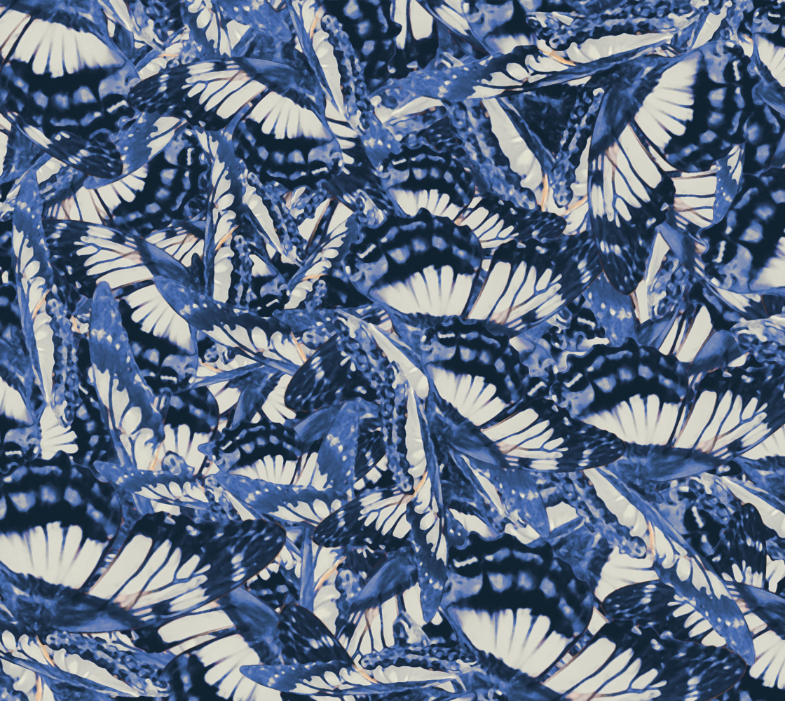 Butterflies motif collage pattern preview