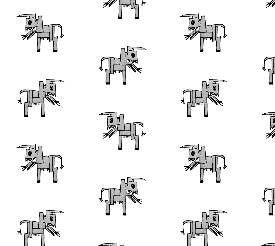 Fantasy creature animal drawing pattern preview