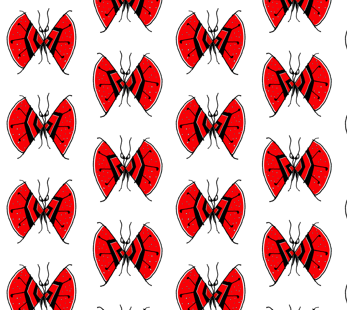 Vampire butterfly drawing motif pattern Miniature #1