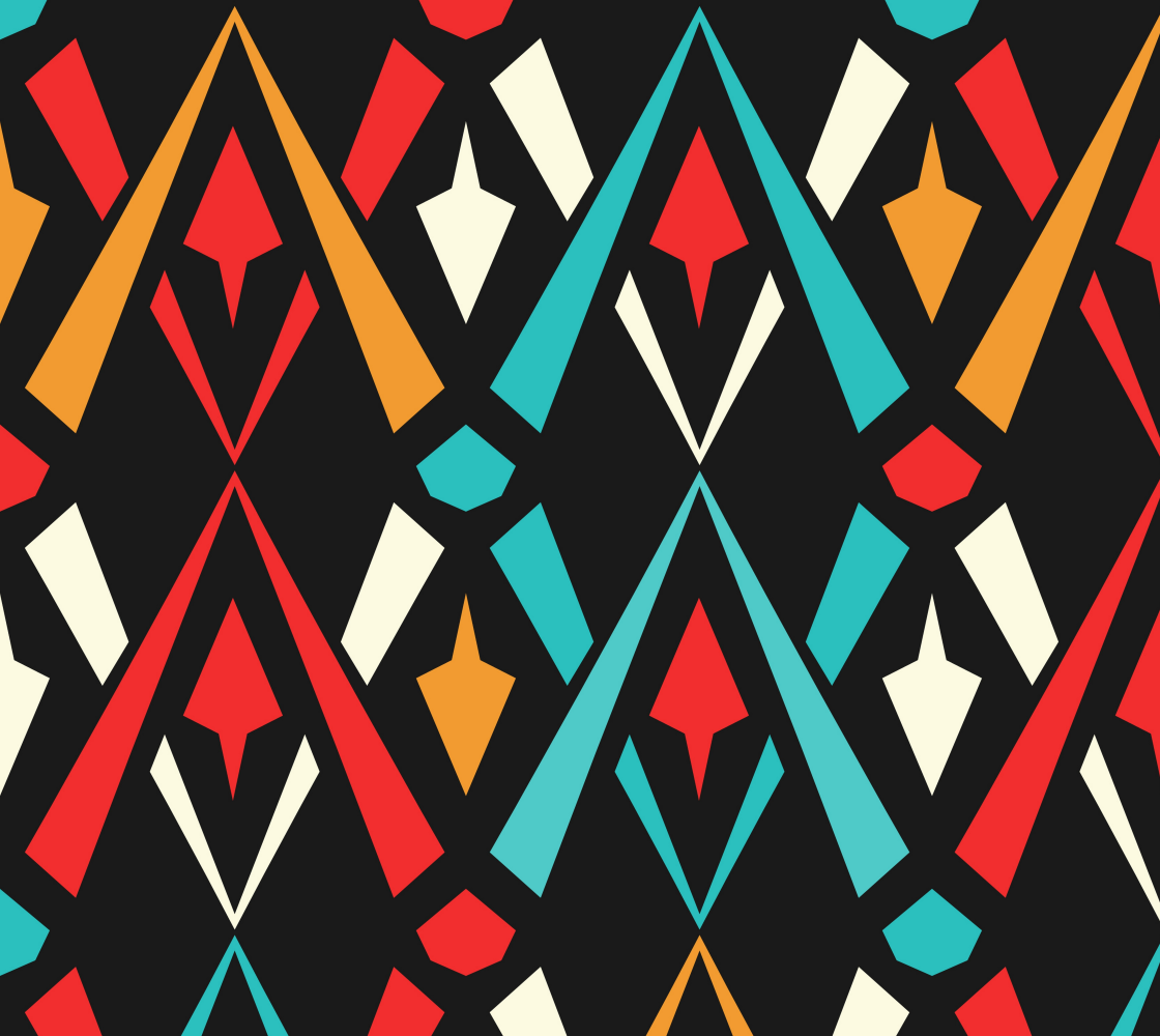 Bright Colorful Mid Century Geo Abstract preview