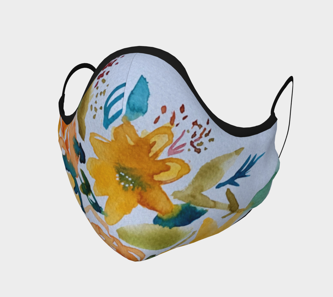 Masque Fleurs jaunes aperçu