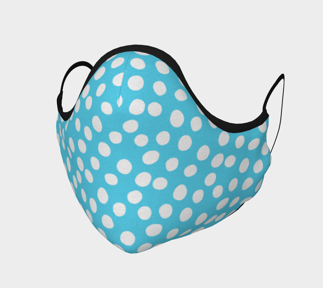 All About the Dots Face Covering - Blue preview