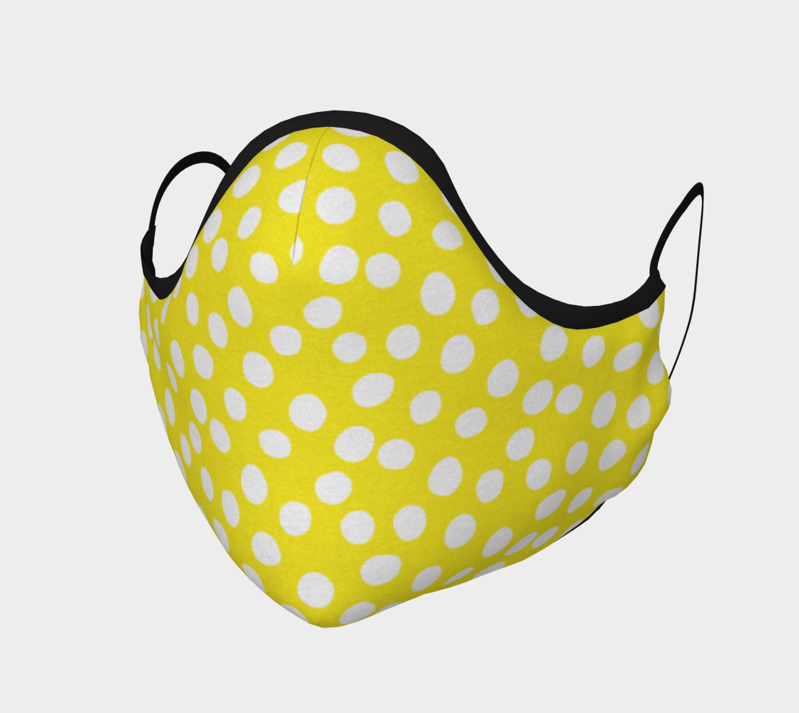 All About the Dots Face Covering - Yellow preview