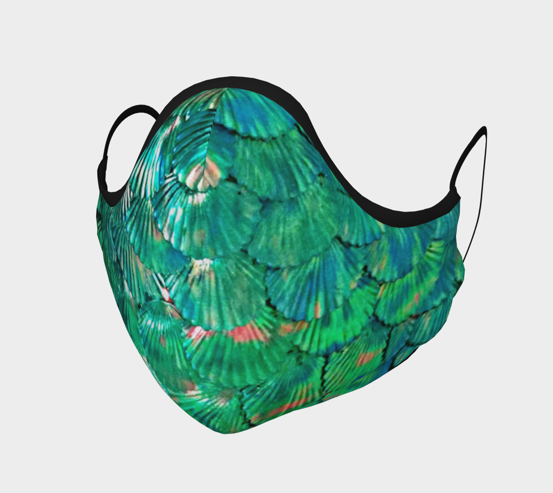 Aperçu 3D de Green Mermaid Scale Mask 