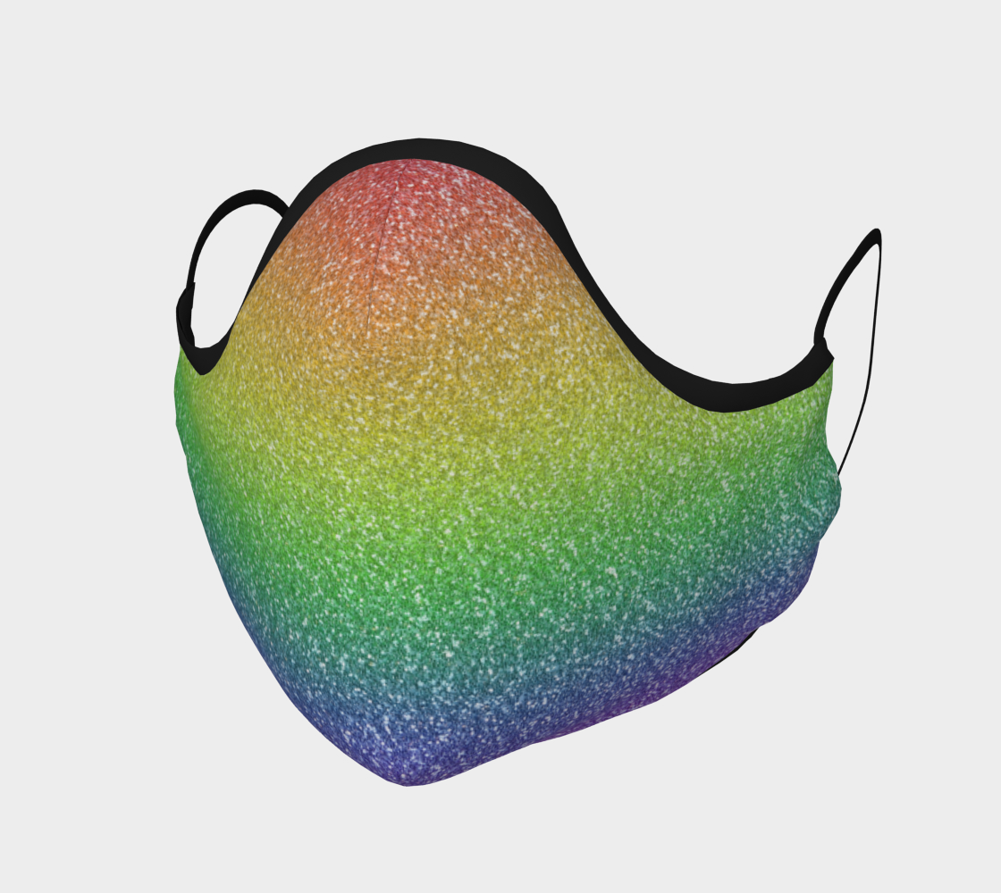 Glitter-look Rainbow Face Mask aperçu