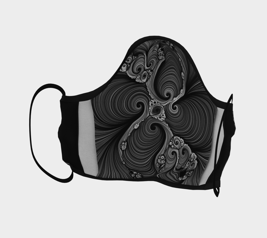 Abstract Swirls Spirals Face Mask preview #4
