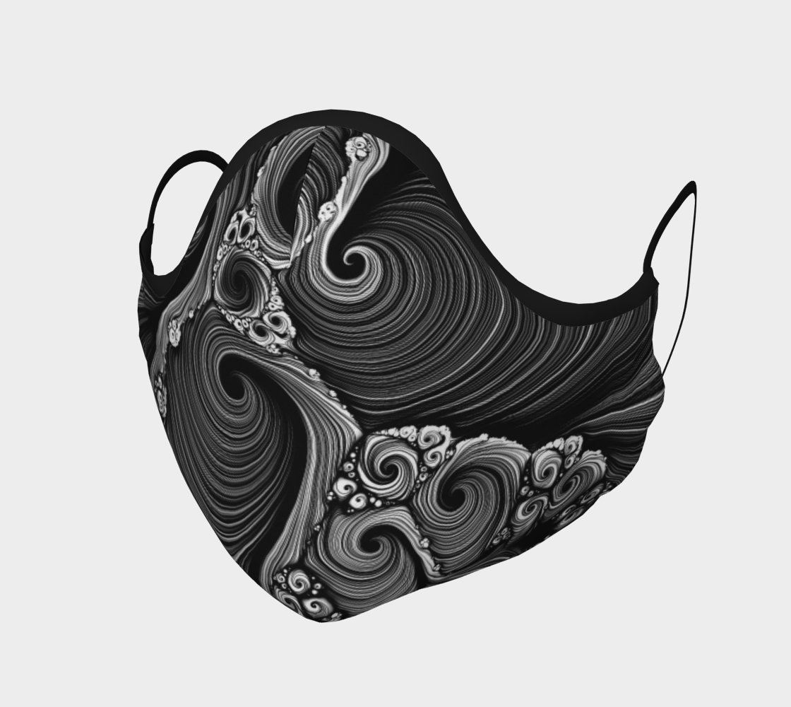 Abstract Swirls Spirals Face Mask preview #1