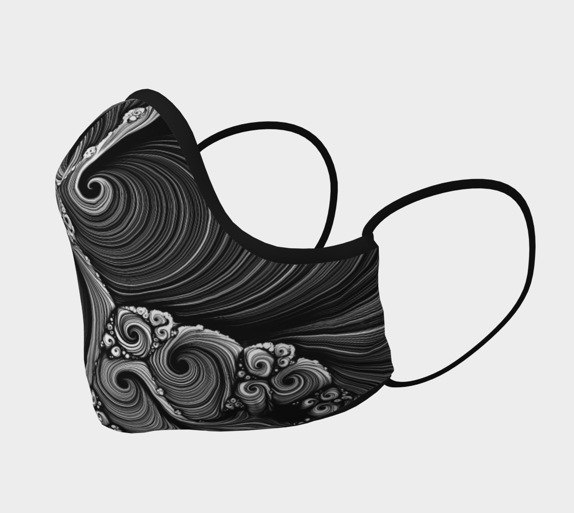 Abstract Swirls Spirals Face Mask preview #2