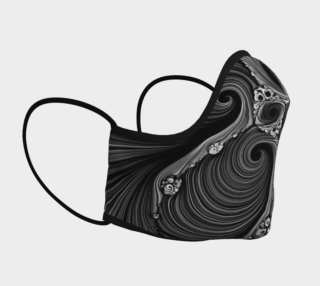 Abstract Swirls Spirals Face Mask preview #3