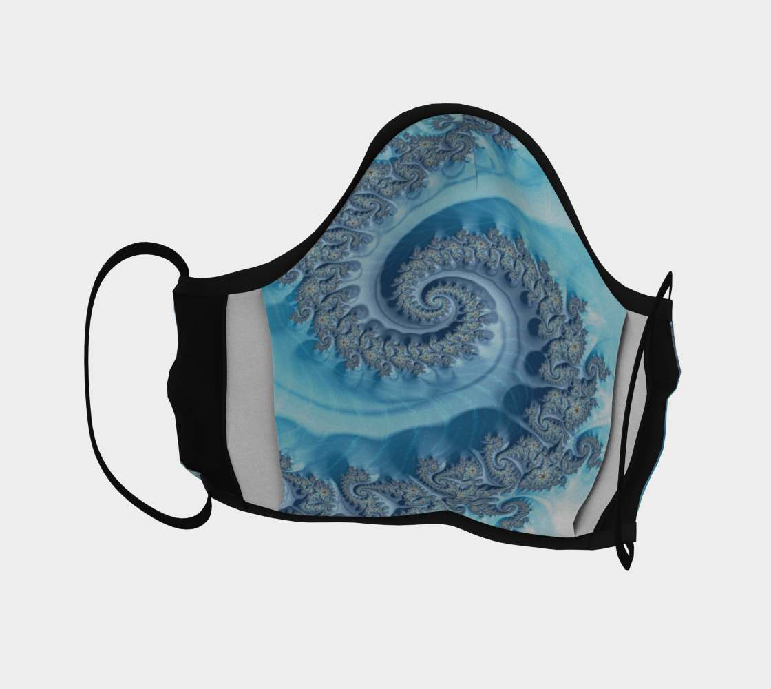 Aperçu de Blue Ammonite Face Mask #4