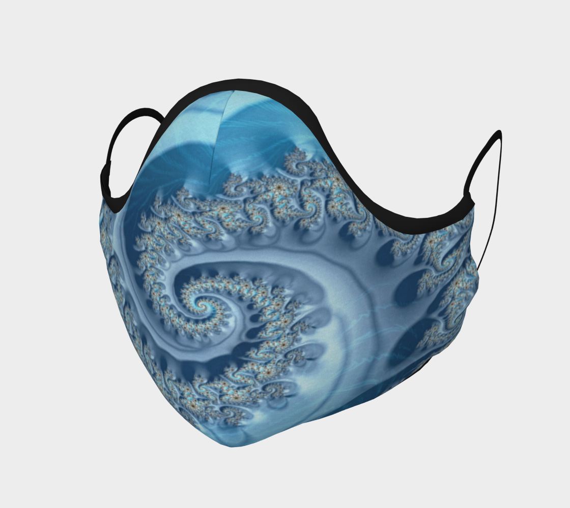 Aperçu de Blue Ammonite Face Mask