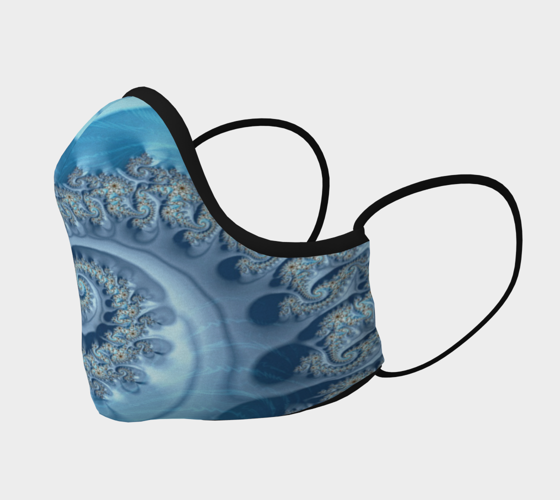 Aperçu de Blue Ammonite Face Mask #2