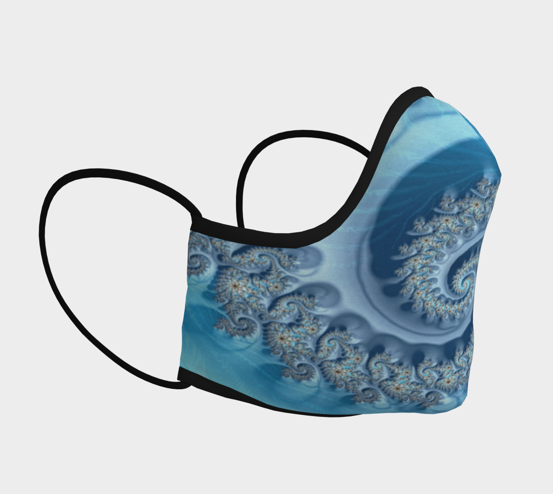 Aperçu de Blue Ammonite Face Mask #3
