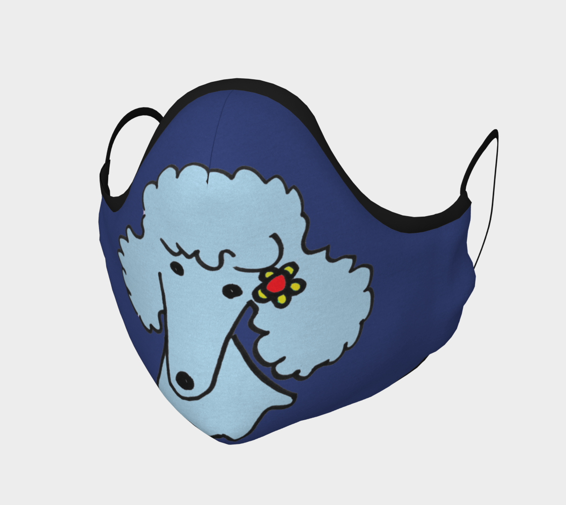 FACE MASK - Light Blue Poodle by Broussalian preview