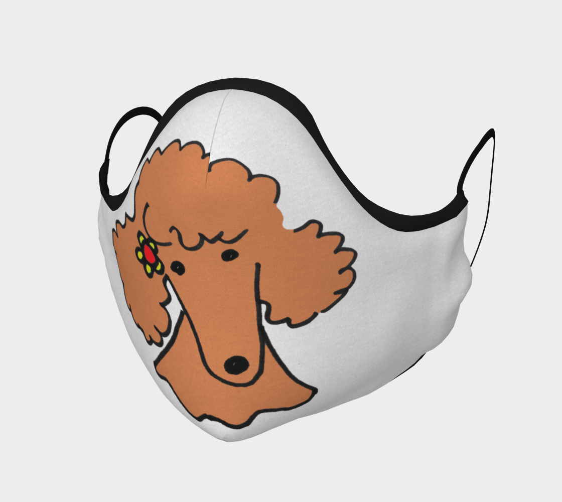 FACE MASK - Red Poodle by Broussalian preview