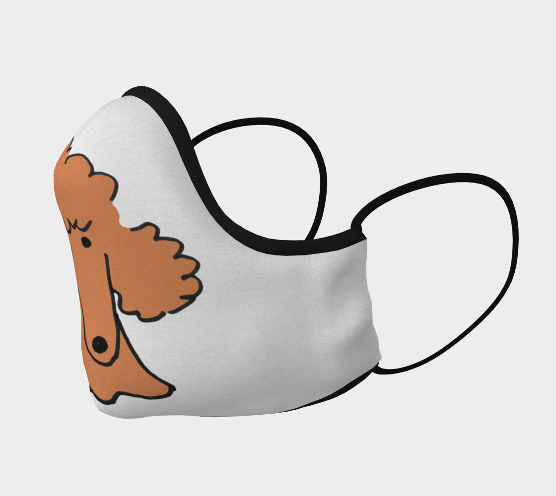 Aperçu de FACE MASK - Red Poodle by Broussalian #2